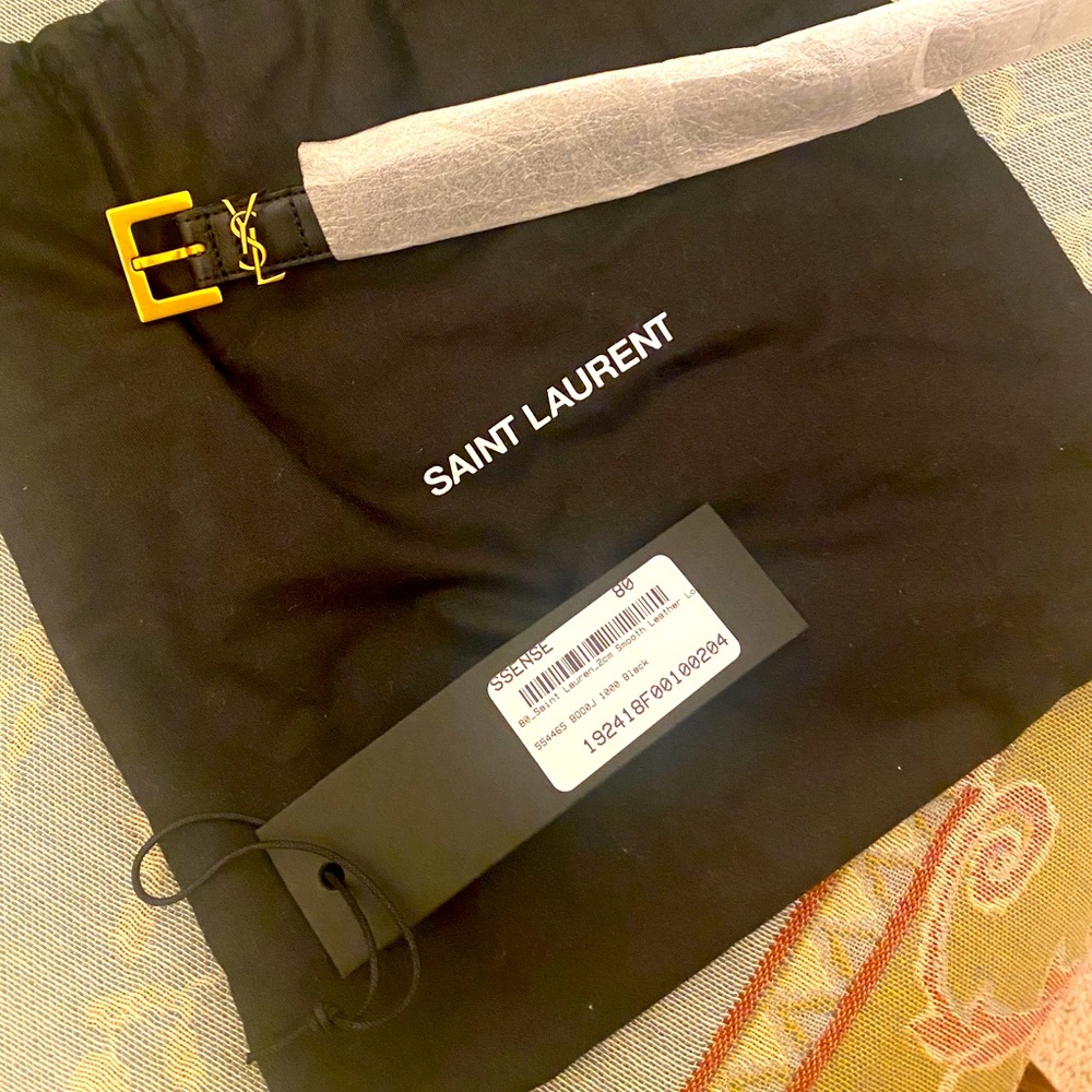 Ysl monogram narrow belt